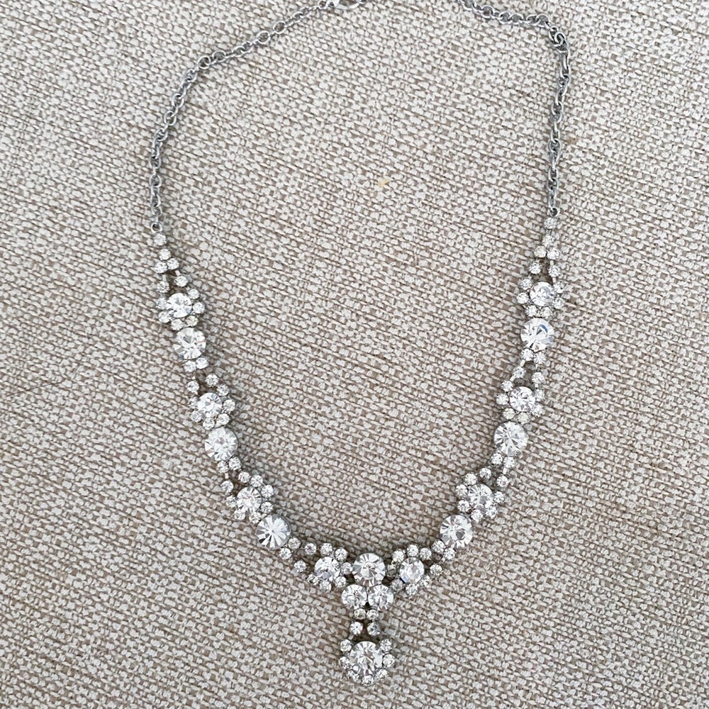 Pretty Silver Costume Necklace